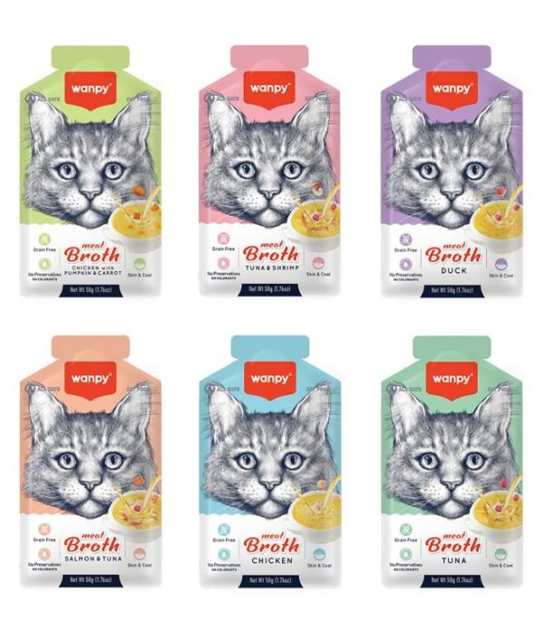 Wanpy Karışık Aromalı Kedi Çorbası (50GR X 6 Adet) Sıvı Kedi Ödülü